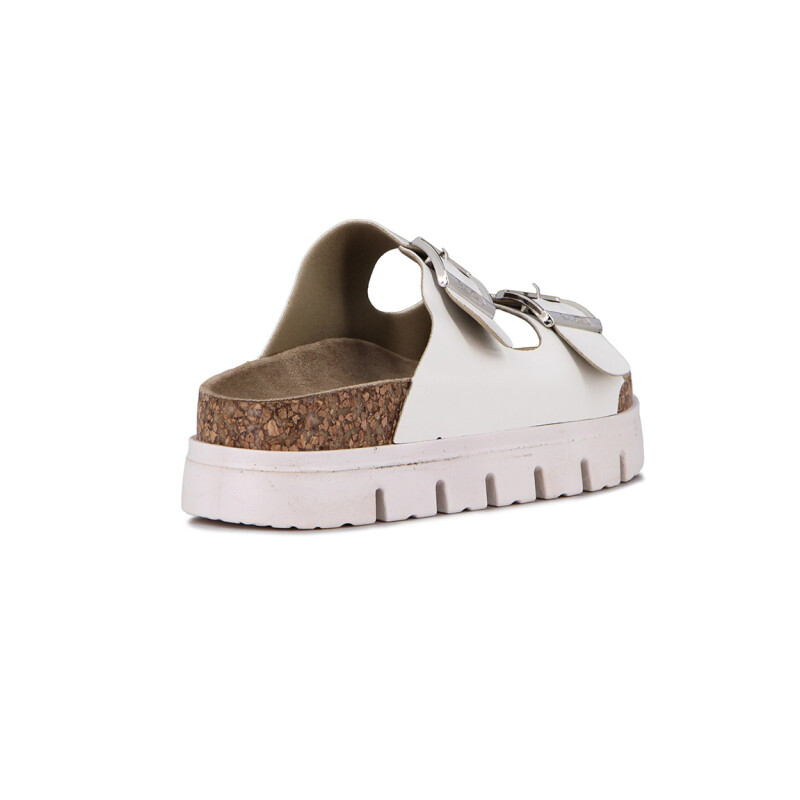 Sandalias Mujer Darkness Plataforma Y Hebillas Blanco