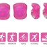 Set Protección 2 Rodillera Protectora Rollers Skate Patineta Variante Color Rosa
