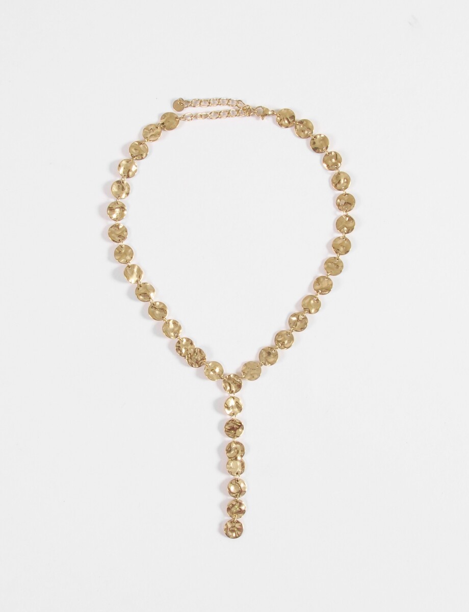 Collar acero irregular - dorado 