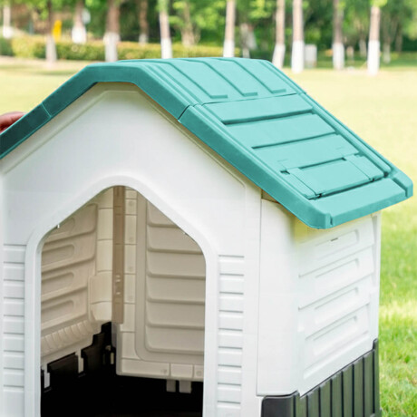 Casa Cucha Mascota Perro L 76x84x69 Resistente + Accesorio Verde