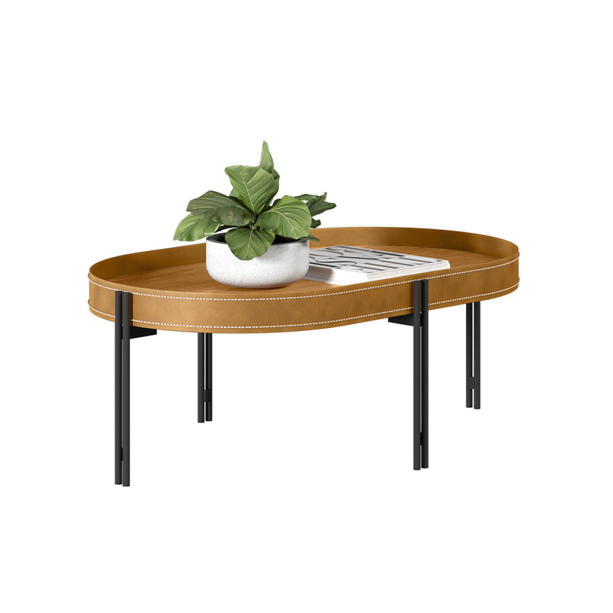 Mesa Ratona De Centro Modelo Mónaco Color Nature/tauri Fosco 