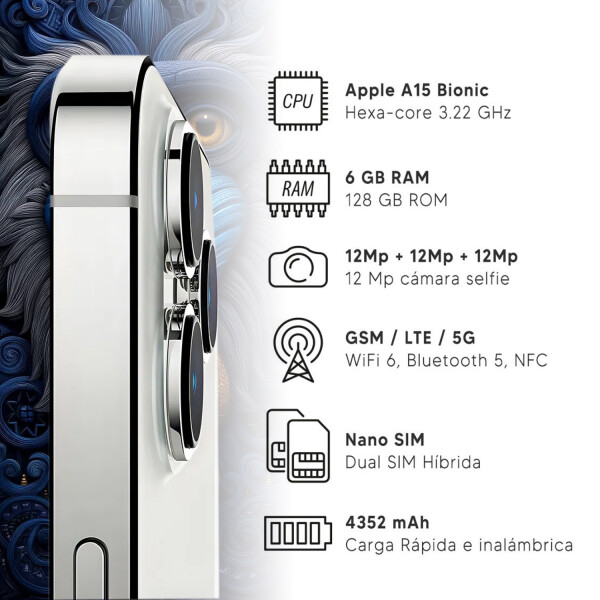 Iphone 13 Pro Max 6/128 Gb 5g PLATEADO