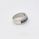 Anillo En Oro 18K Blanco Con Zafiros Anillo En Oro 18K Blanco Con Zafiros