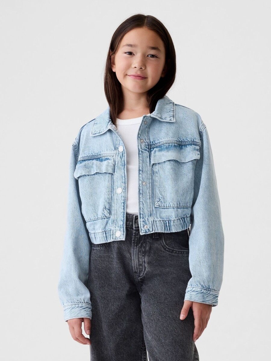 Campera Jean Niña - Light Wash 