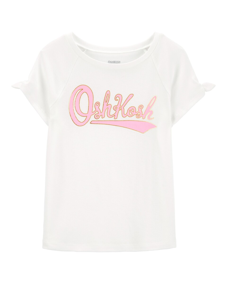Remera de algodón, con lazos y logo 