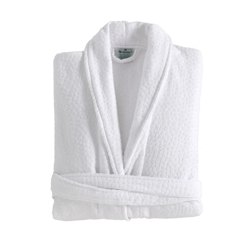 Bata Baño Velour Perola Dohler Algodón Talle M - G BLANCO
