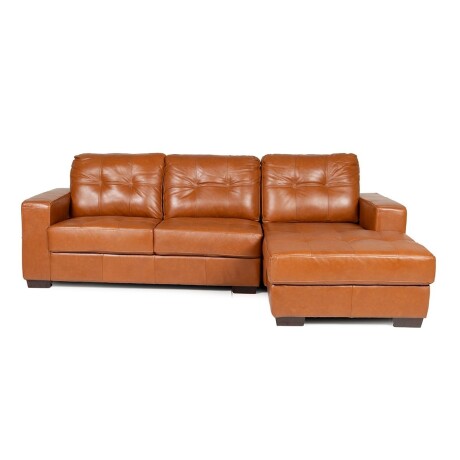 Rinconera Fargo - Cuero Básico - Chaise Derecho 457 (Brandy)