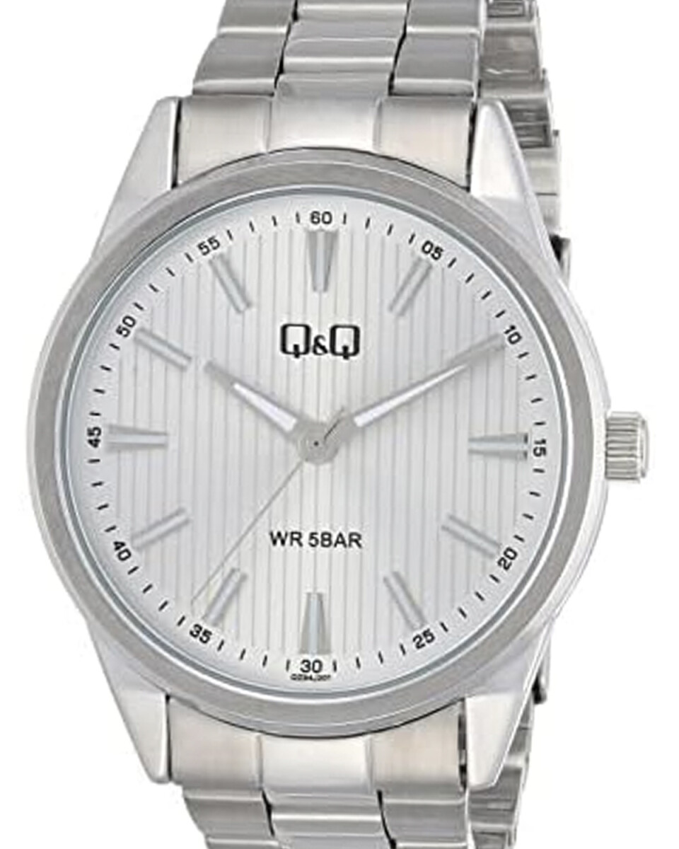 Reloj Análogo Q&Q QZ94J Resistente Al Agua - Blanco 