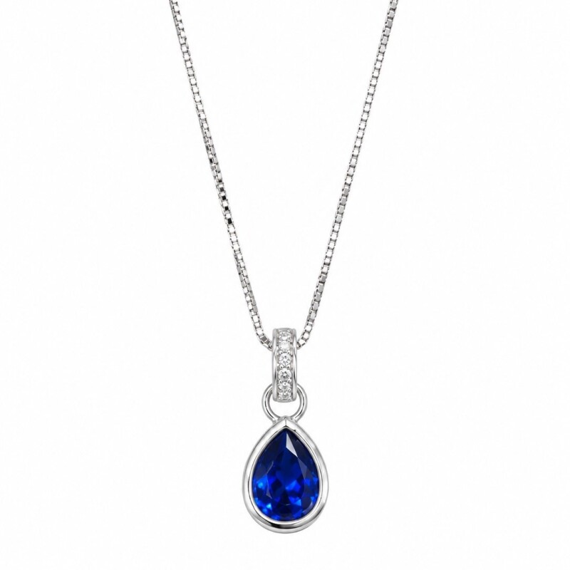 Cadena con colgante modelo gota/piedra azul Cadena con colgante modelo gota/piedra azul