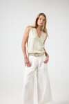 Chaleco Tejido Preppy en Lurex Dorado