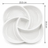 Copetinero de Porcelana Blanca 5 Divisiones 25,5 cm Copetinero de Porcelana Blanca 5 Divisiones 25,5 cm