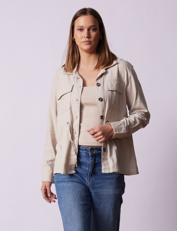 Sobrecamisa Lino BEIGE