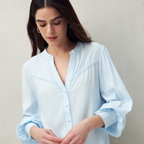 CAMISA BULLE Celeste