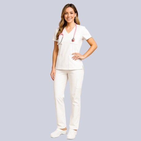 Set Médico Elastizado dama ARGON Blanco