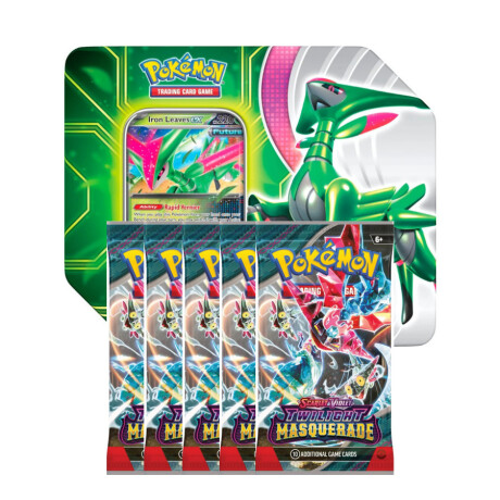 Pokemon TCG: Tin Epic Clashing - Iron Leaves EX [Inglés] Pokemon TCG: Tin Epic Clashing - Iron Leaves EX [Inglés]