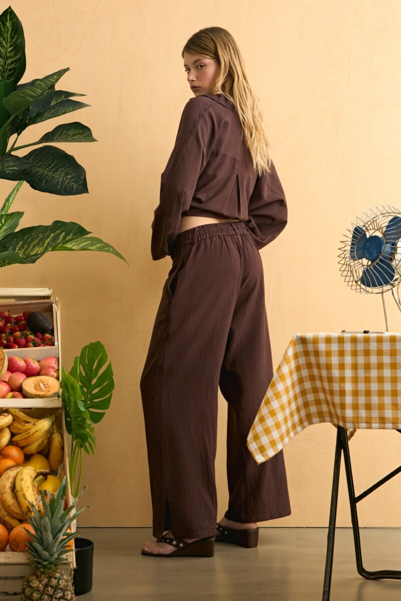 Pantalón wavy alma lavada marrón