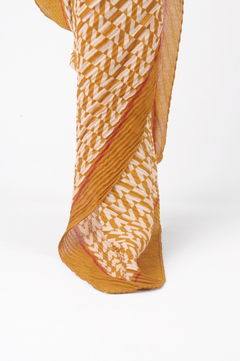 Pashmina plisada MOSTAZA