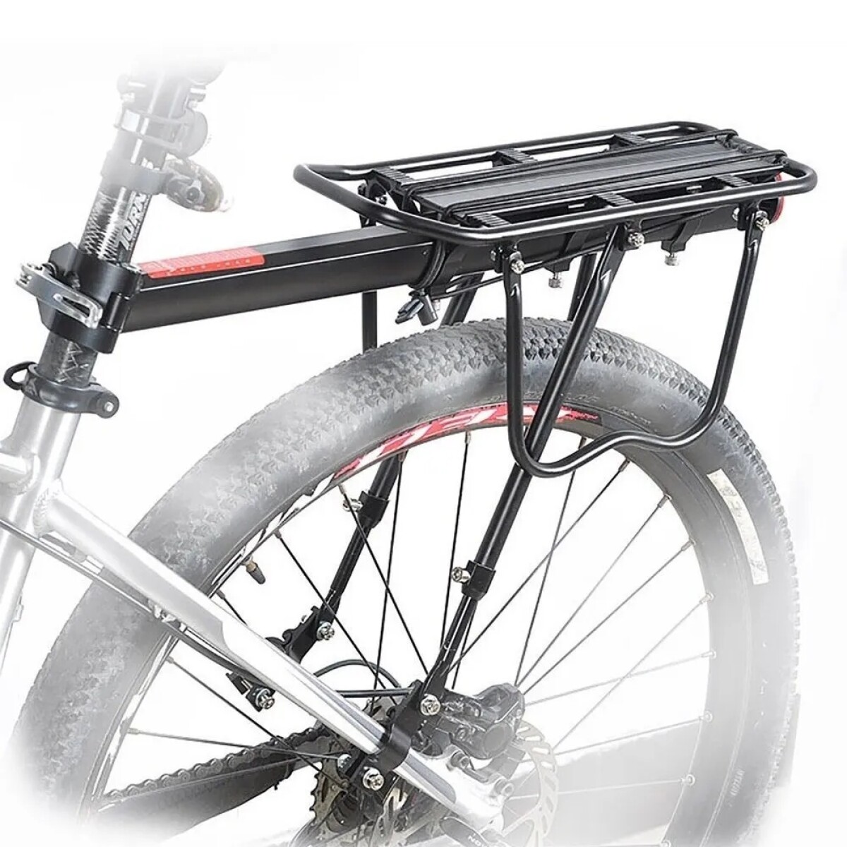 Parrilla Para Bicicleta Ajustable Rodado 20 A 26 Cms Hts - Negro 