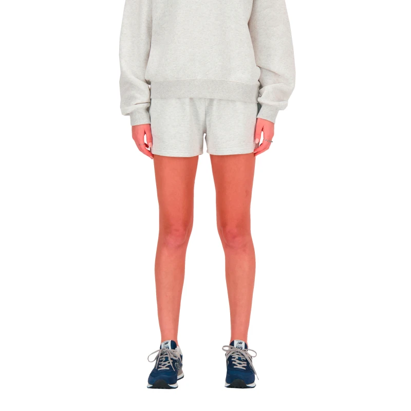 Short New Balance French Terry de Mujer Blanco
