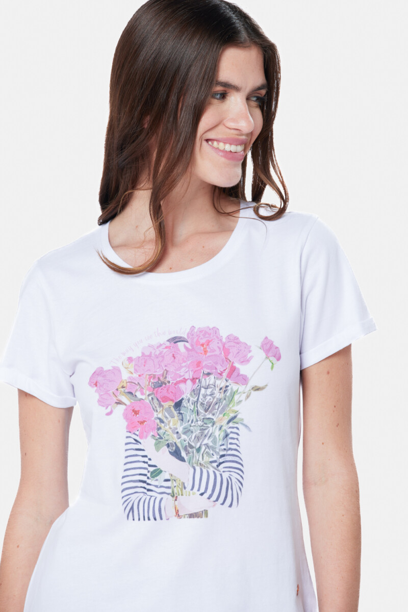 REMERA ESTAMPADA - Blanco 