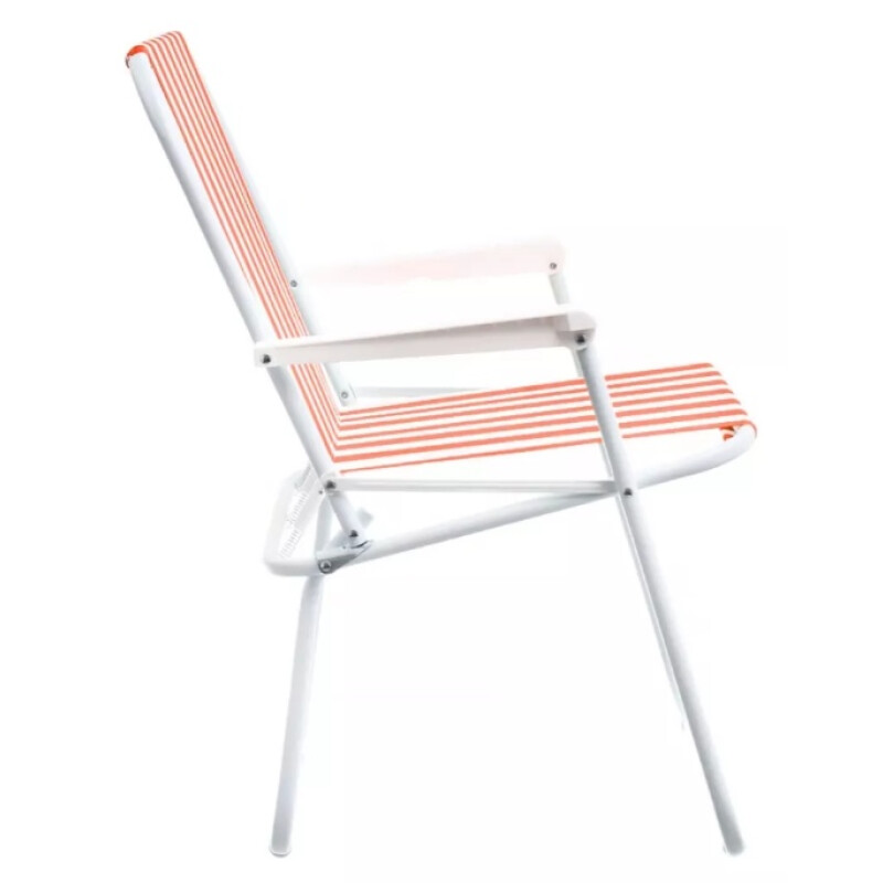 Silla De Playa Plegable Tubo De Hierro Rojo