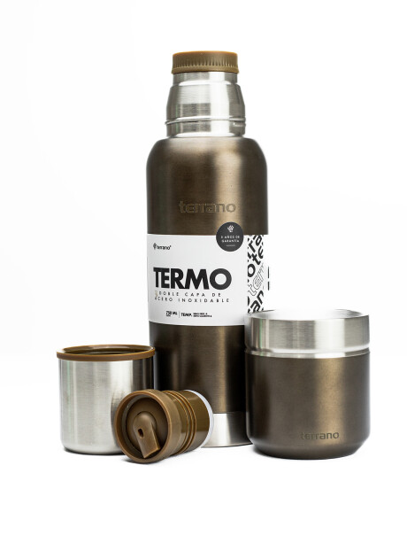 Kit 750ML Slim + Mate Folkie Marrón Metalizado
