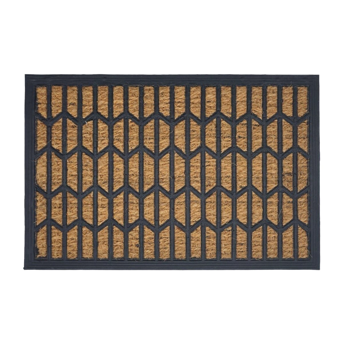 Alfombra Puerta Entrada Felpudo Coco Goma 40X60 - Rombo Flecha 