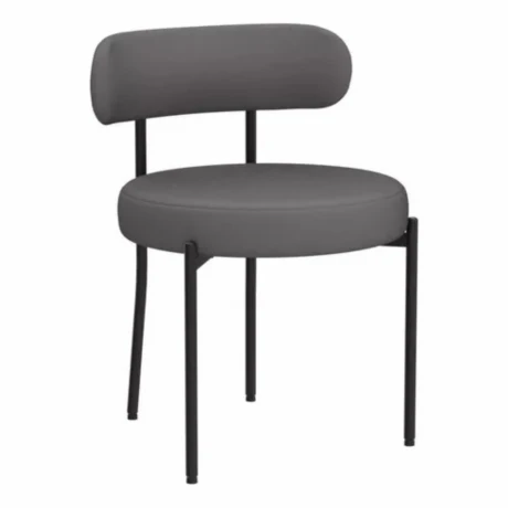 Silla Boucle Metal Y Tela GRIS OSCURO