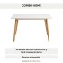 Mesa Comedor ComboHome Milan Rectangular Laqueada 120 x 80 Blanco 1