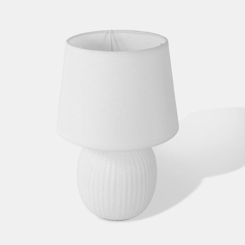 LAMPARA BLANCA P/MESA 28X18CM Unica