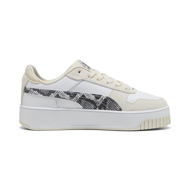 Championes Puma Lifestyle Carina Street Snake Chic de Mujer - 401611 01 Blanco-negro
