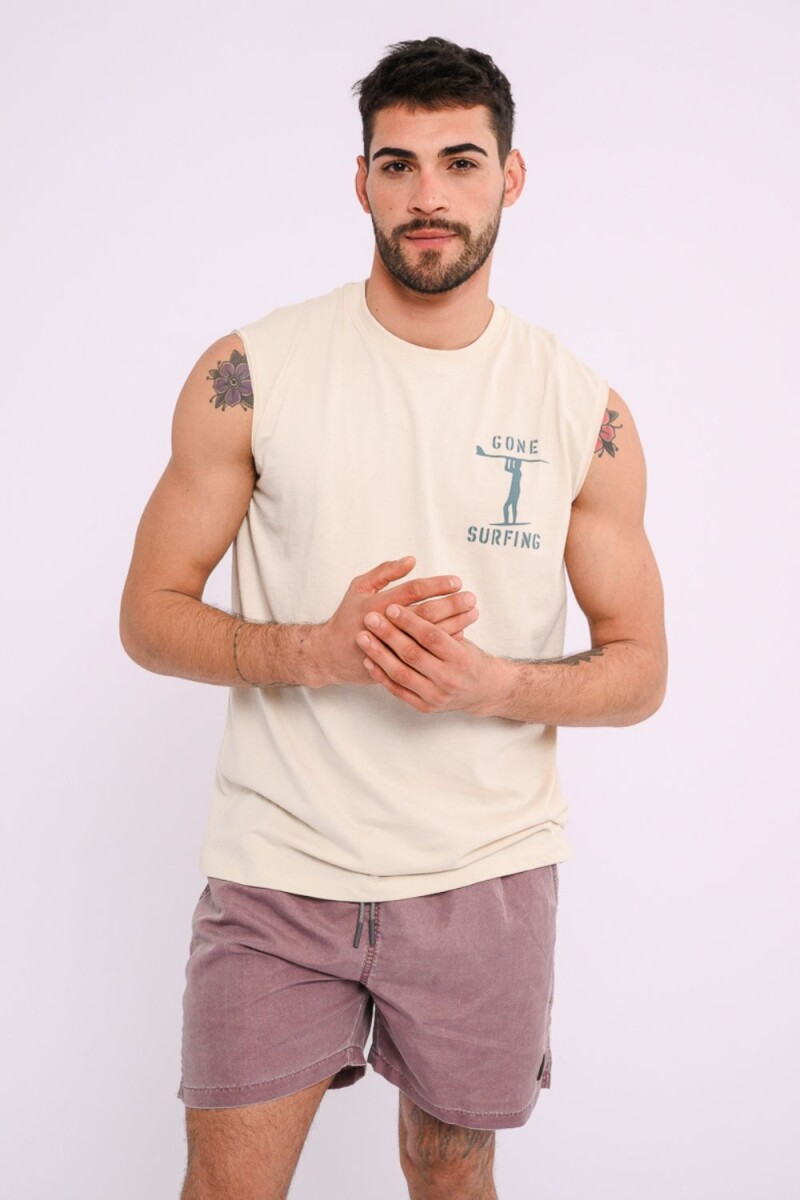 Musculosa estampada - Gris 