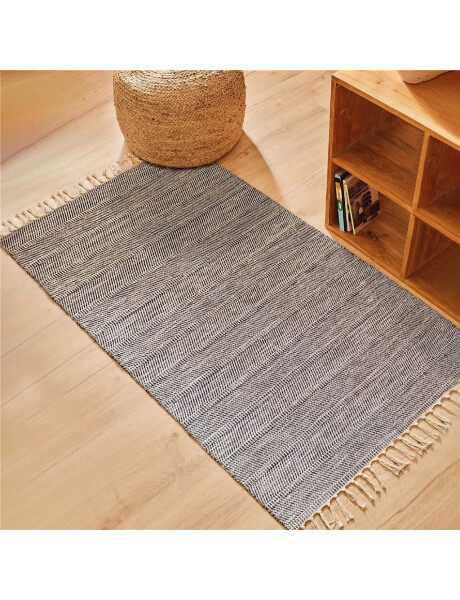ALFOMBRA 69X114CM JASPEADO FLECOS NATURAL Y NAVY ALFOMBRA 69X114CM JASPEADO FLECOS NATURAL Y NAVY