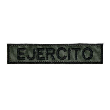 Parche bordado tarjetero rótulo Ejercito Negro