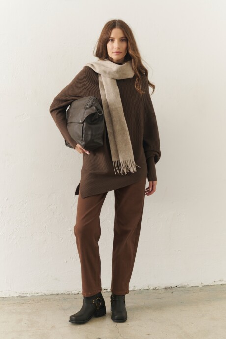 BUFANDA 100% WOOL BEIGE ML