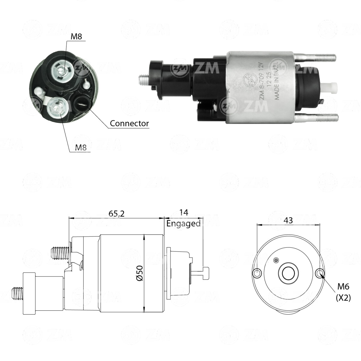 AUTOMATICO DE ARRANQUE HONDA S/DENSO 12V ACURA ZM 