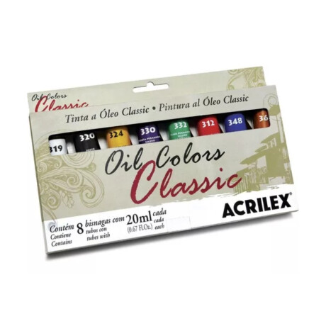 Set de Pintura Acrilex al óLeo 8 Colores 001