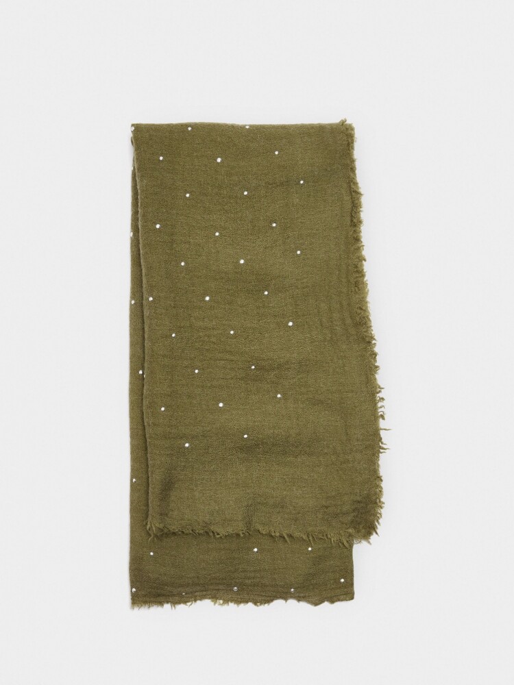 Pañuelo De Ceremonia Con Strass caqui