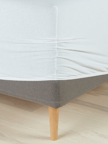 Sábana bajera jersey JETTE 90x200x35 blanco Sábana bajera jersey JETTE 90x200x35 blanco