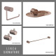 SET DE ACCESORIOS PARA BAÑO METAL SIGNATURE BRONCE ROSE GOLD BRONCE-ROSE GOLD