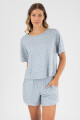 Pijama milena con short Gris