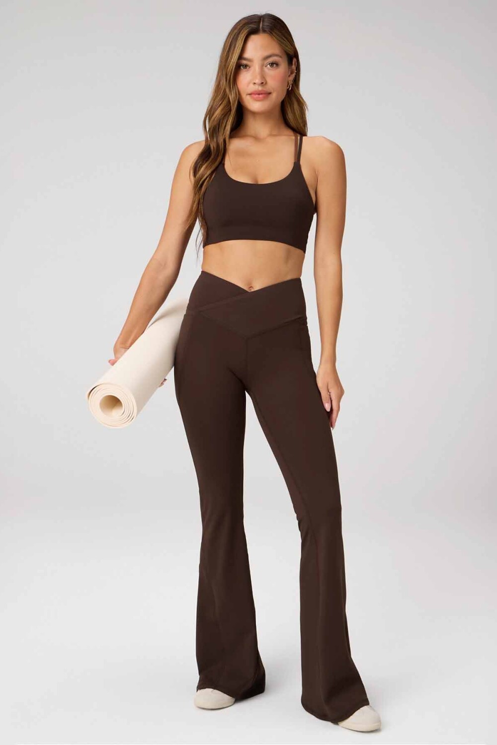 Leggings Flare Oasis PureLuxe High-Waisted Crossover Mujer Cacao