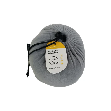Almohada de viaje con memoria y funda Gris