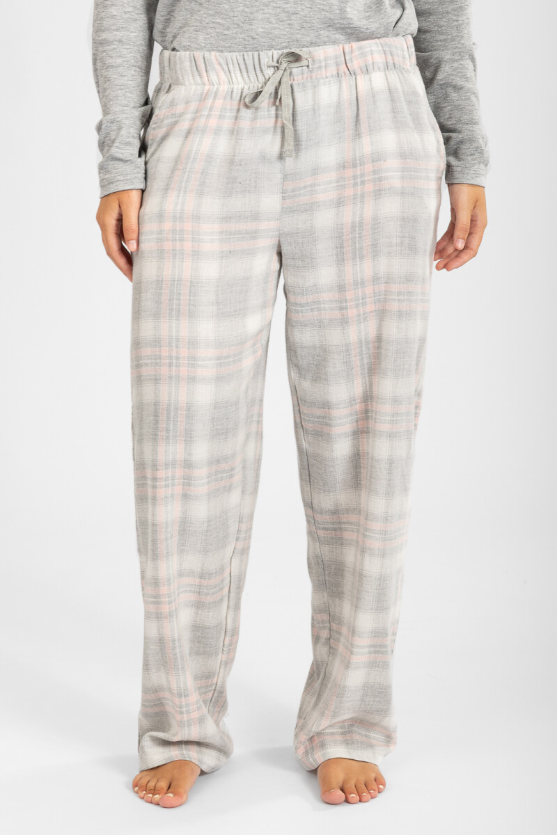 Pantalon mujer franela Rosado