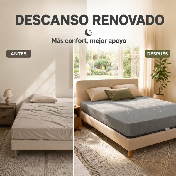 Colchón Kappesberg 2 Plaza Espuma Alta Densidad 19 Cm 120 Kg Gris 1