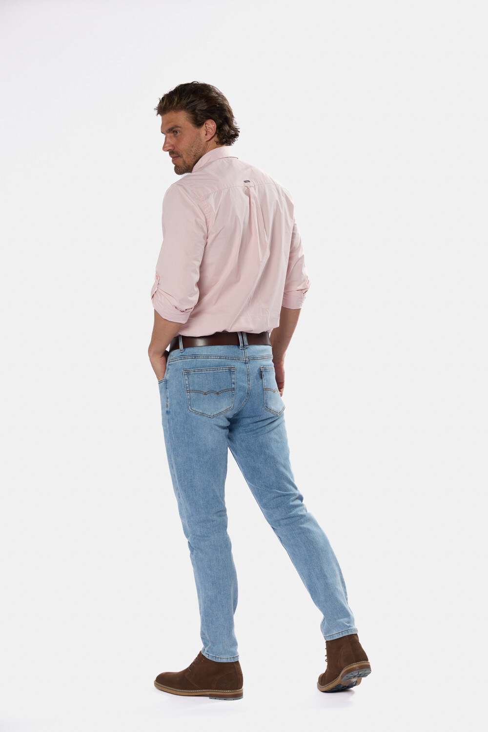PANTALÓN DE JEAN SKINNY Celeste