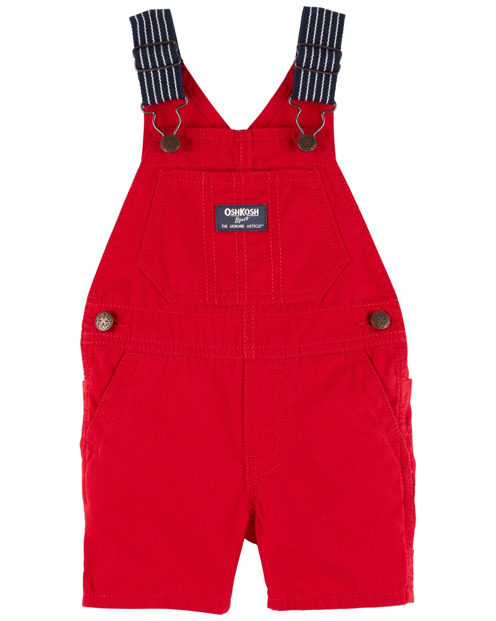 Enterito corto de jean, rojo. Talles 3-24M Enterito corto de jean, rojo. Talles 3-24M