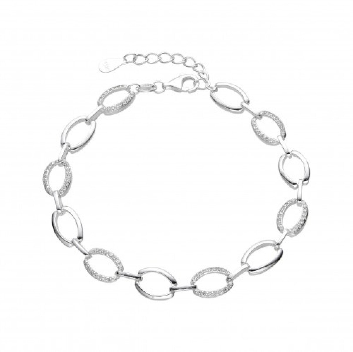 Pulsera de plata 925 con circonias. 