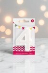 Vela grande glitter n # 4 blanco Vela grande glitter n # 4 blanco