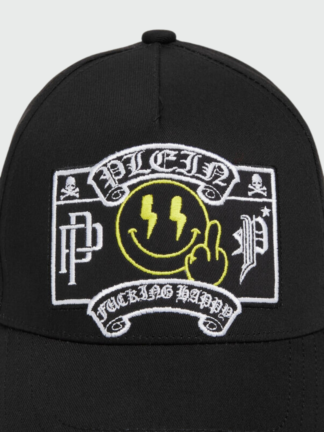 PHILIPP PLEIN - gorra negra Smile con diseño bordado Negro